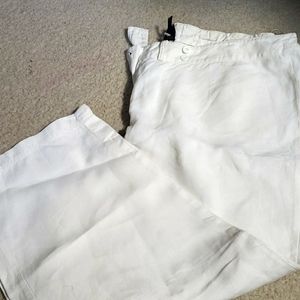 Eileen Fisher white Linen pants